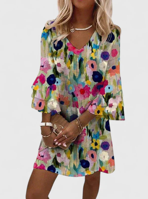 Women's Floral A-Line Mini Dress