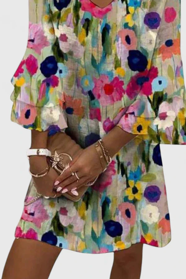 Women's Floral A-Line Mini Dress