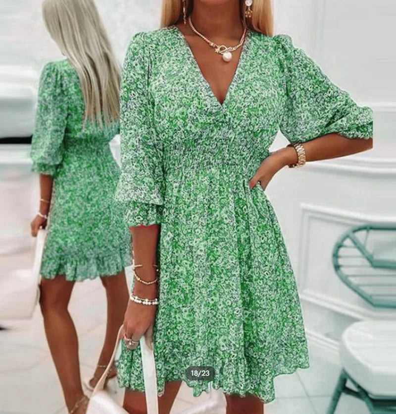 Women's Floral A-Line Mini Dress