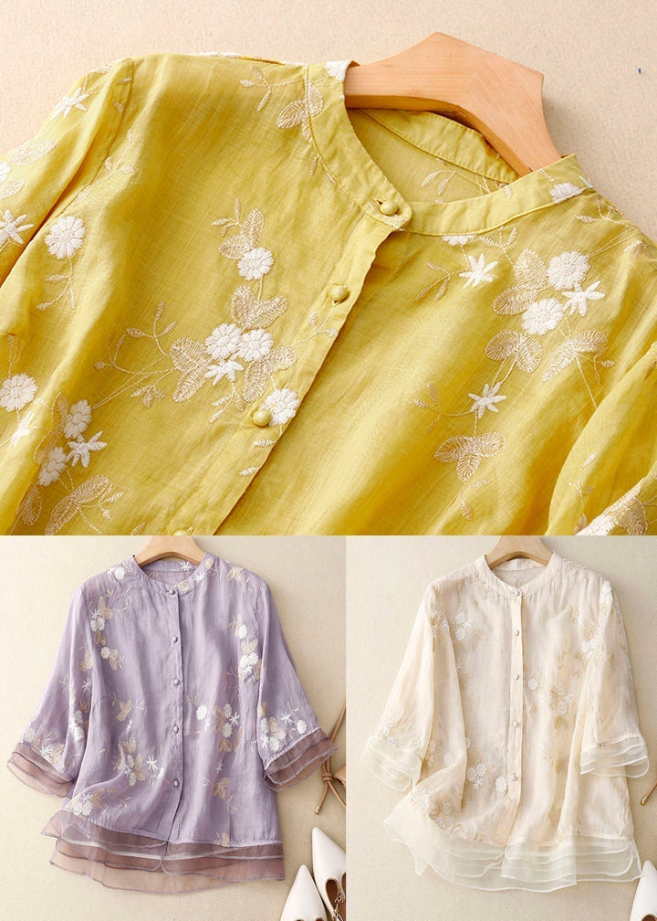 Women's Floral Button-Down Blouse
