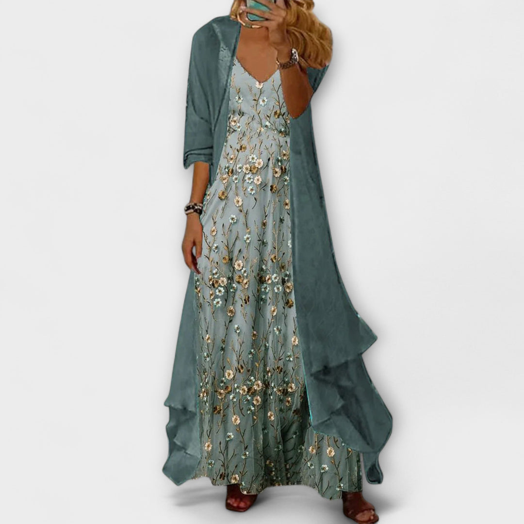 Women's Floral Slip Maxi Dress