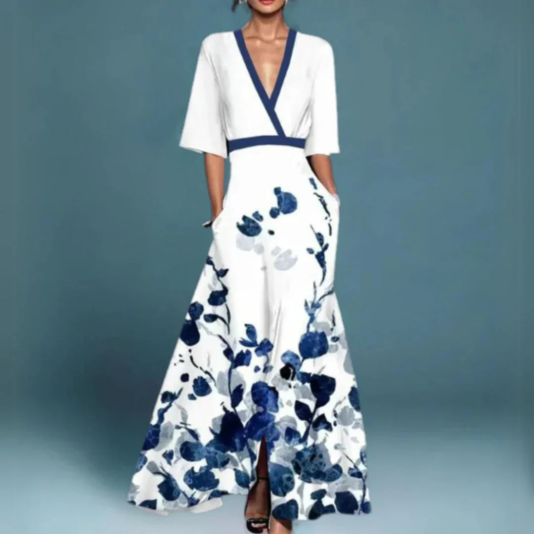 Women's Floral Wrap Maxi Dress