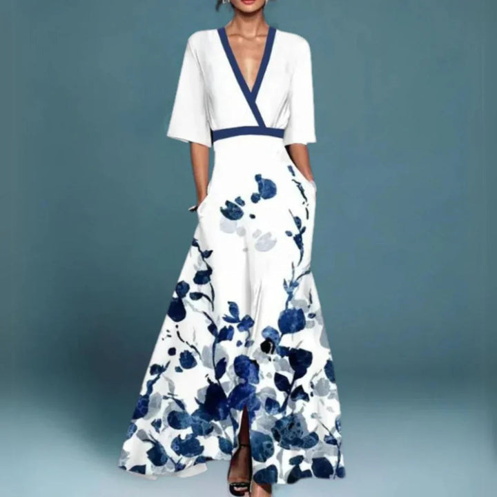 Women's Floral Wrap Maxi Dress