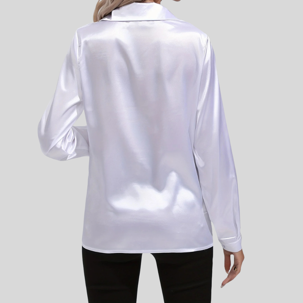 Women's Long Sleeve Button-Down Blouse
