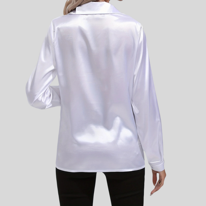 Women's Long Sleeve Button-Down Blouse