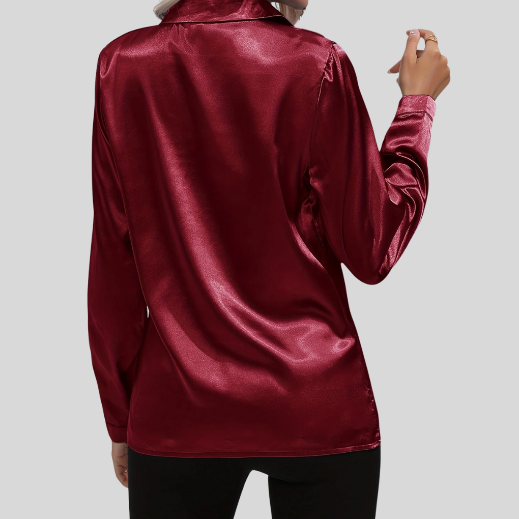 Women's Long Sleeve Button-Down Blouse