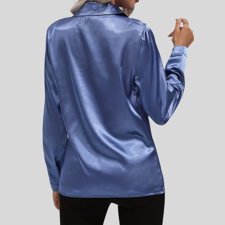 Women's Long Sleeve Button-Down Blouse