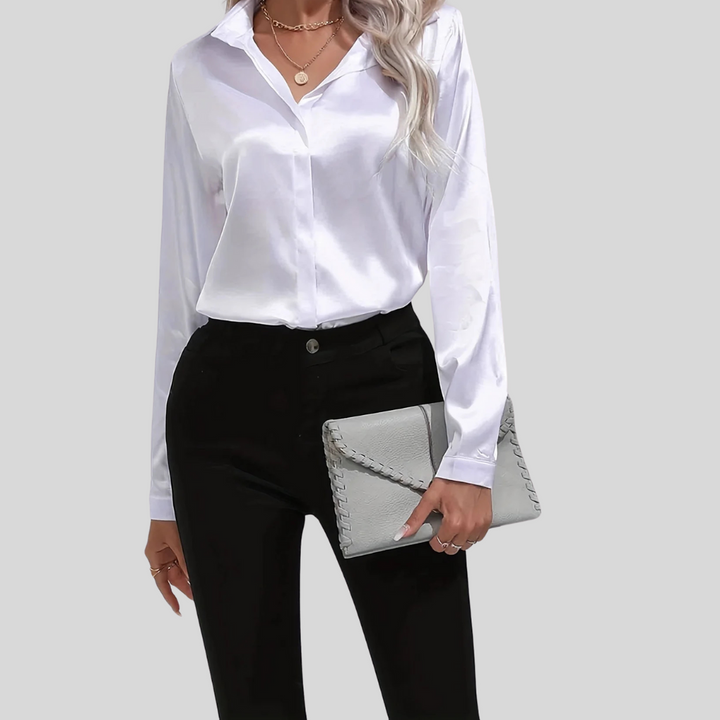 Women's Long Sleeve Button-Down Blouse