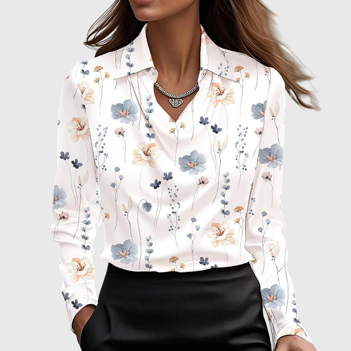 Women's Long Sleeve Collared Blouse