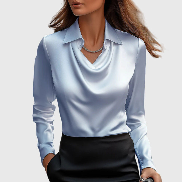 Women's Long Sleeve Collared Blouse