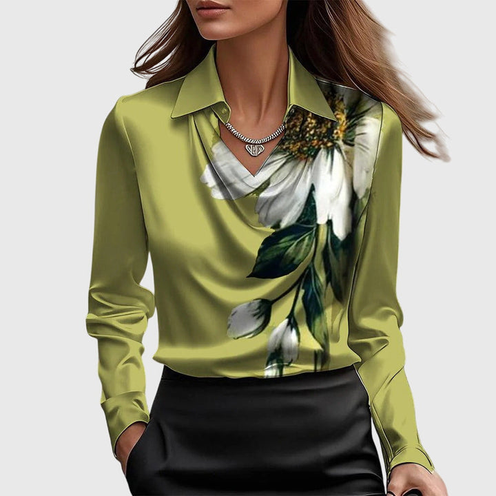 Women's Long Sleeve Collared Blouse