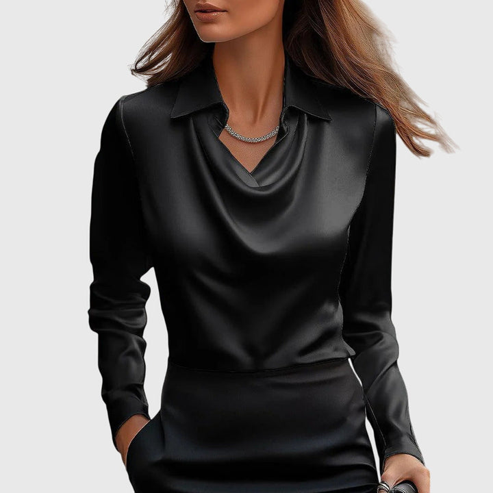 Women's Long Sleeve Collared Blouse