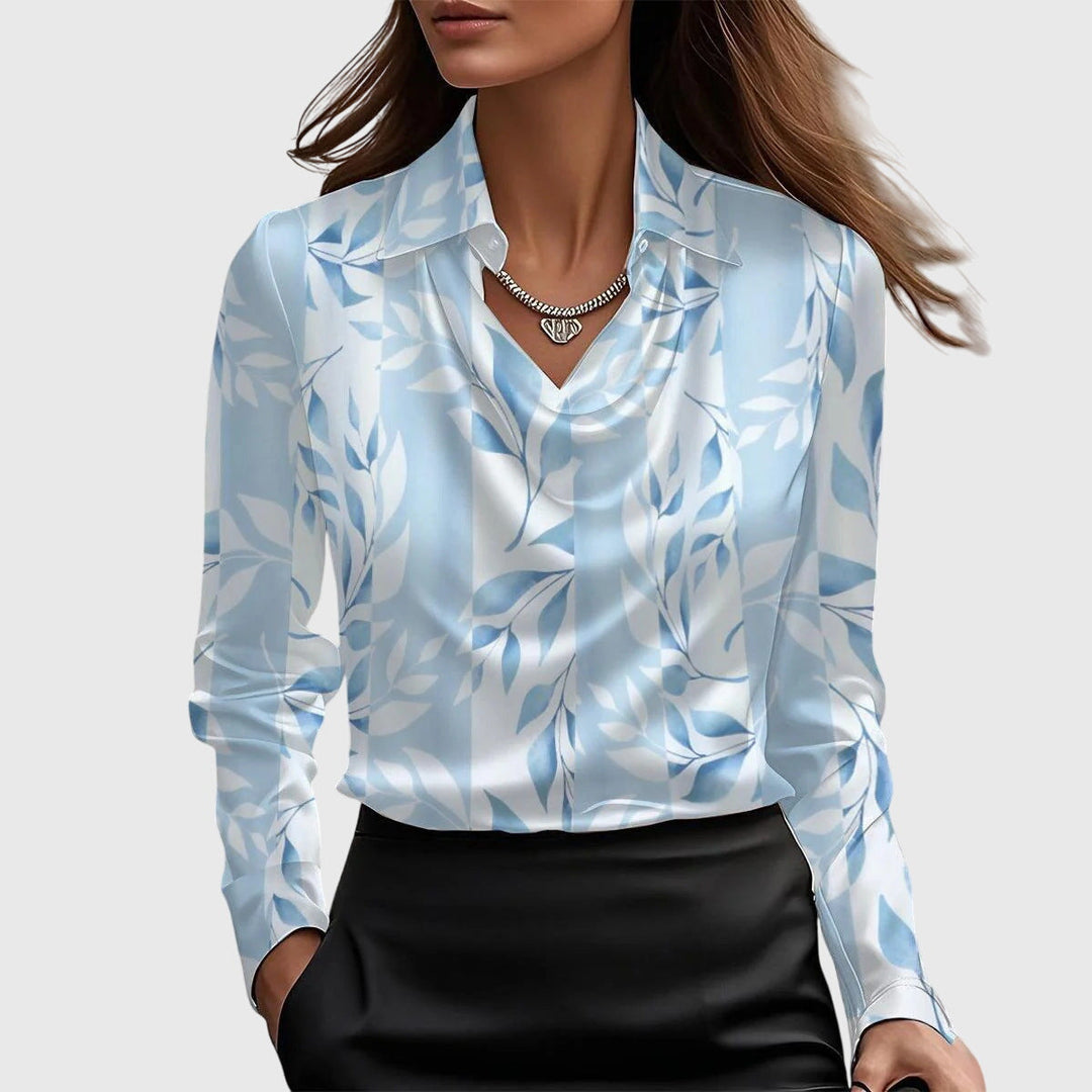 Women's Long Sleeve Collared Blouse