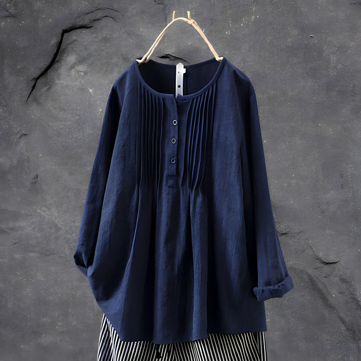 Women's Long-Sleeve Peplum Blouse