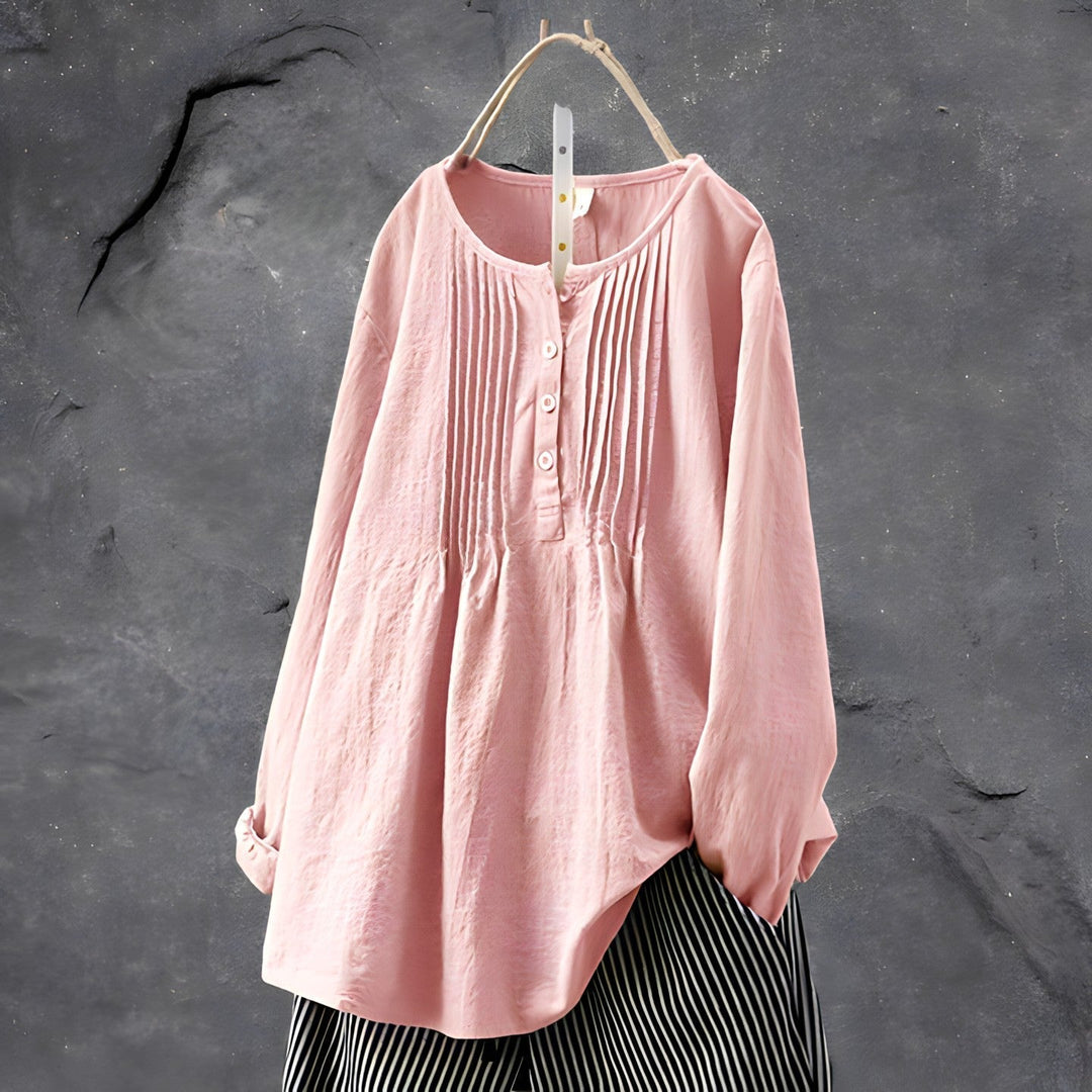 Women's Long-Sleeve Peplum Blouse