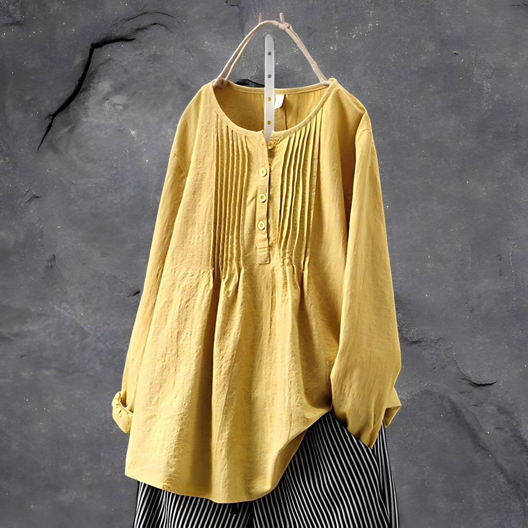 Women's Long-Sleeve Peplum Blouse