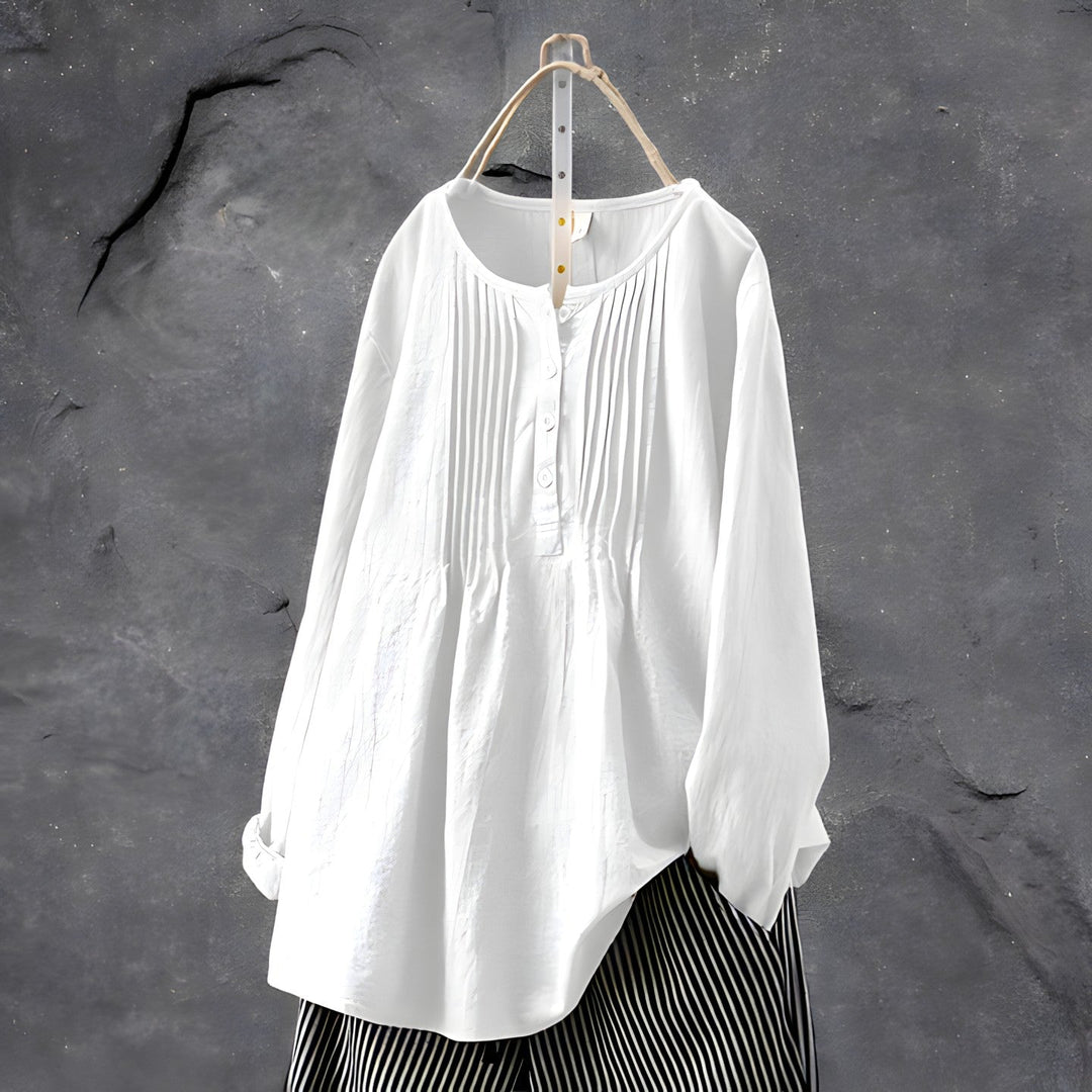 Women's Long-Sleeve Peplum Blouse