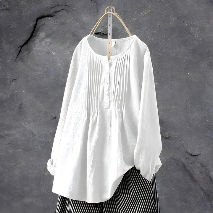Women's Long-Sleeve Peplum Blouse