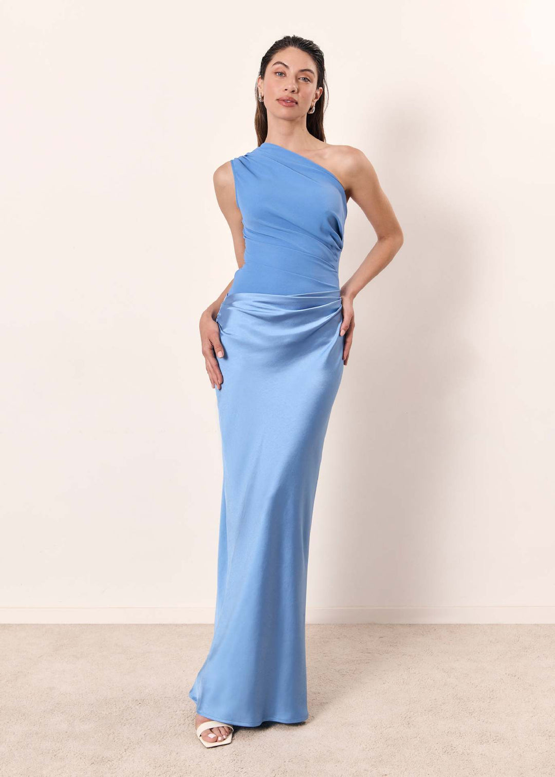 Women's One Shoulder Evening Maxi Dress