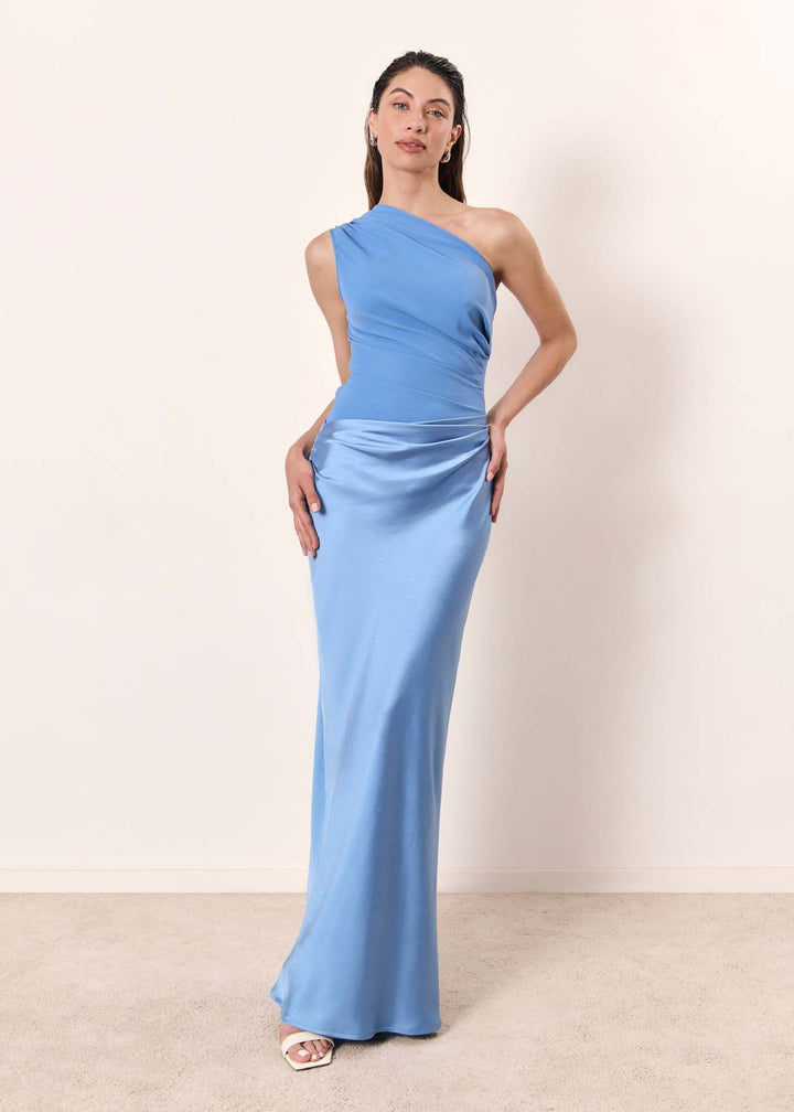 Women's One Shoulder Evening Maxi Dress