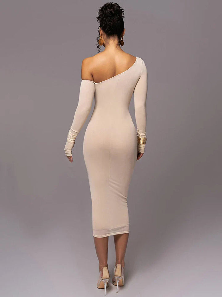 Women's Ruched Bodycon Midi Dress