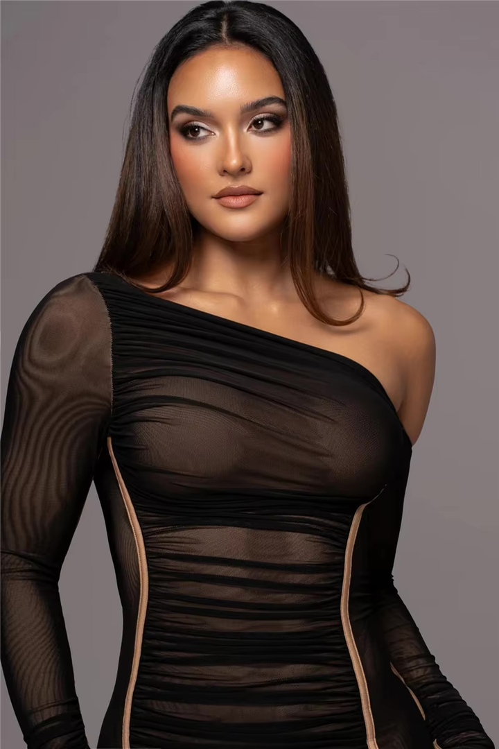 Women's Ruched Bodycon Midi Dress