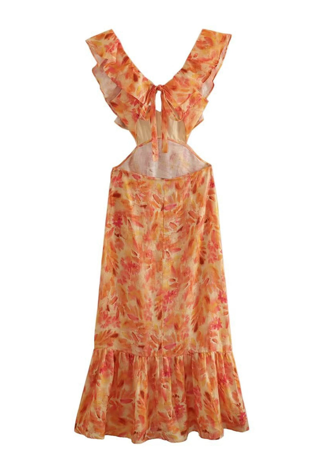 Women's Ruffle Floral Summer Maxi Dress
