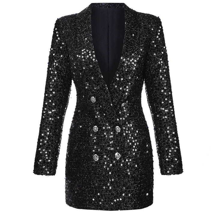Women's Sequin Blazer Mini Dress