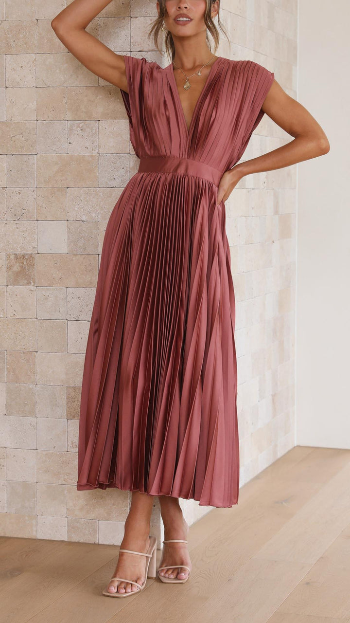 Women's Sleeveless A-Line Midi Dress