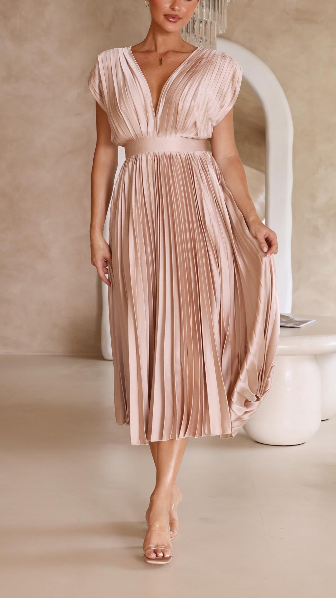 Women's Sleeveless A-Line Midi Dress