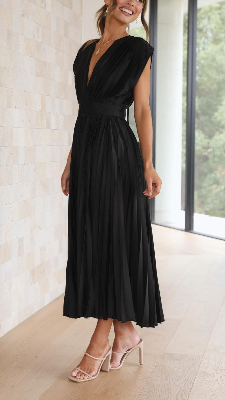 Women's Sleeveless A-Line Midi Dress