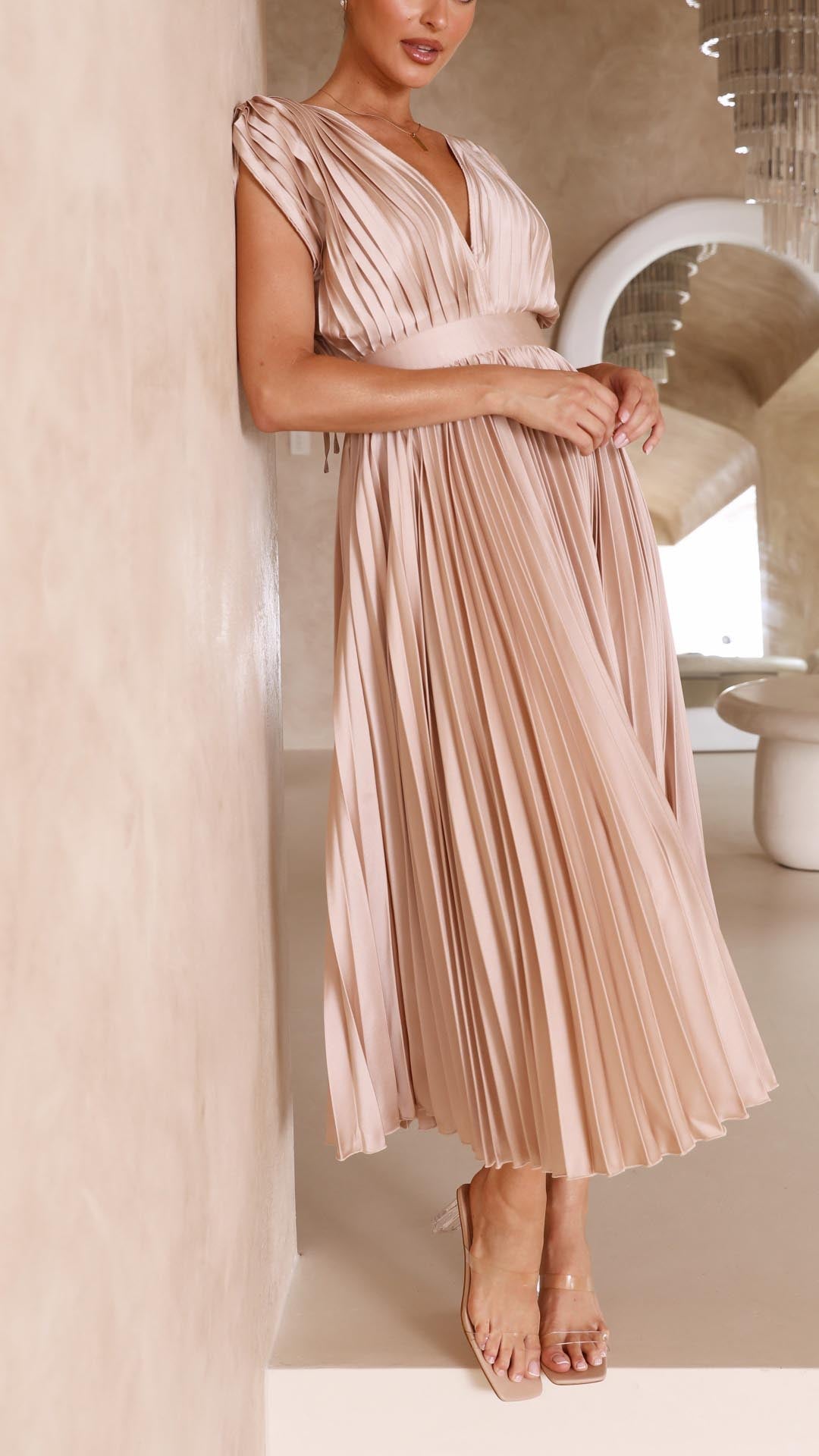 Women's Sleeveless A-Line Midi Dress