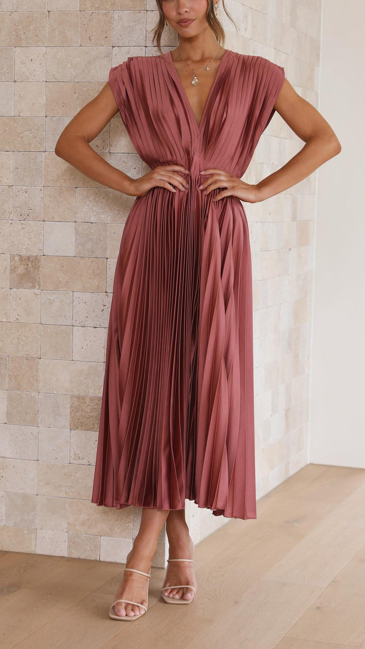 Women's Sleeveless A-Line Midi Dress