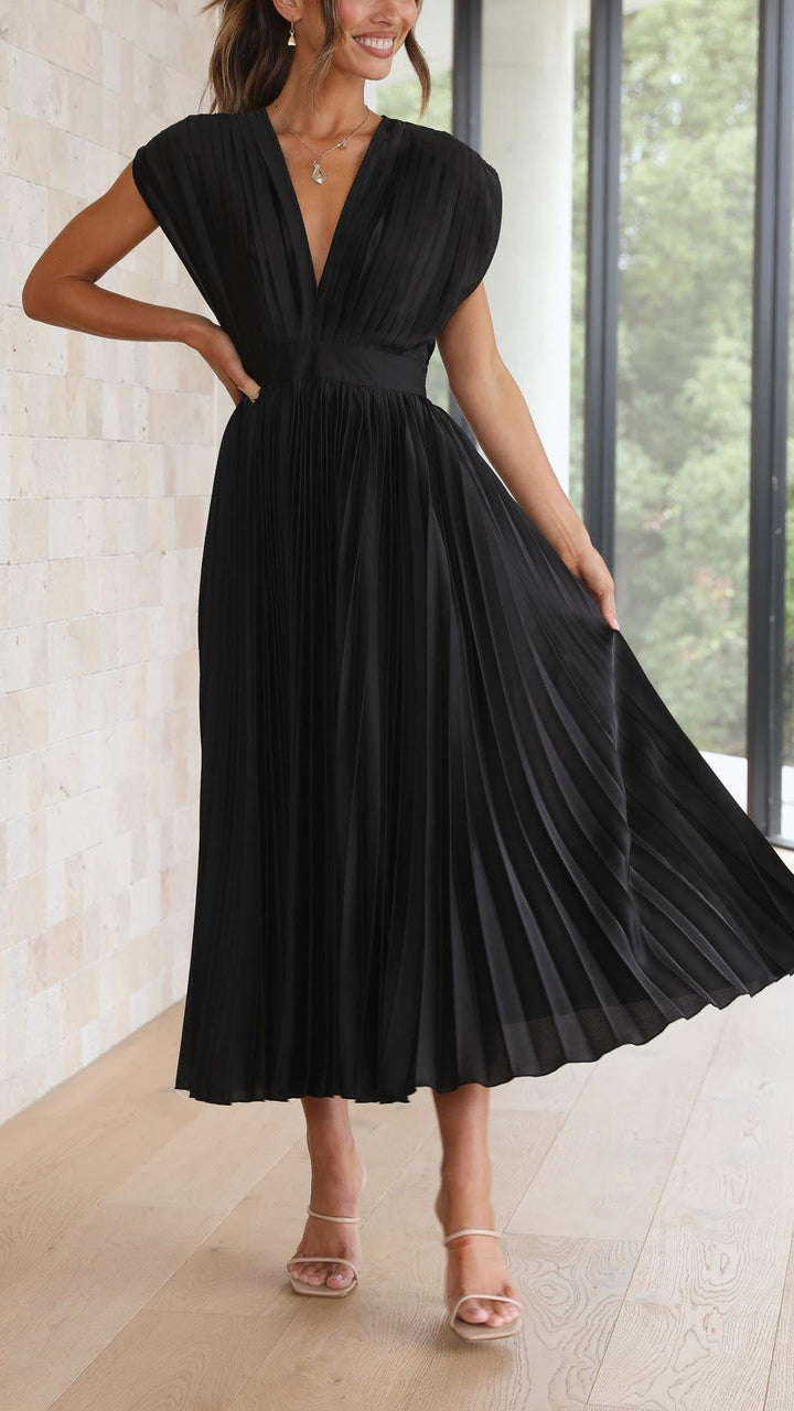 Women's Sleeveless A-Line Midi Dress