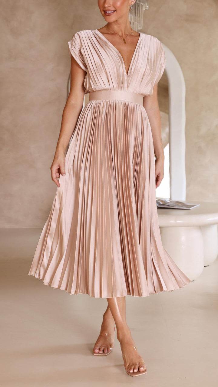 Women's Sleeveless A-Line Midi Dress