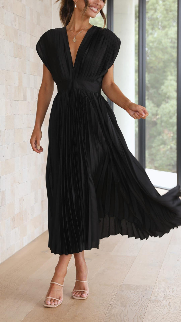 Women's Sleeveless A-Line Midi Dress