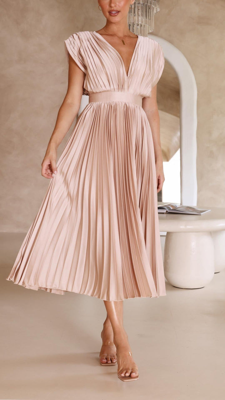 Women's Sleeveless A-Line Midi Dress