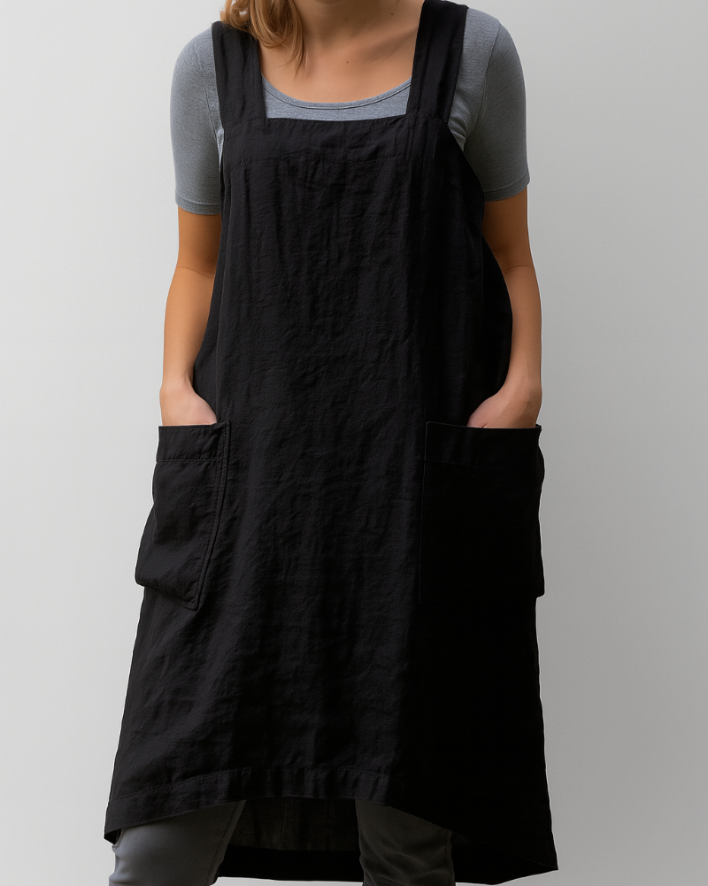 Women's Sleeveless Apron Midi Dress