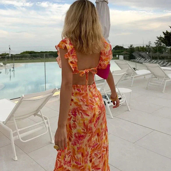 Women's Sleeveless Floral Maxi Dress