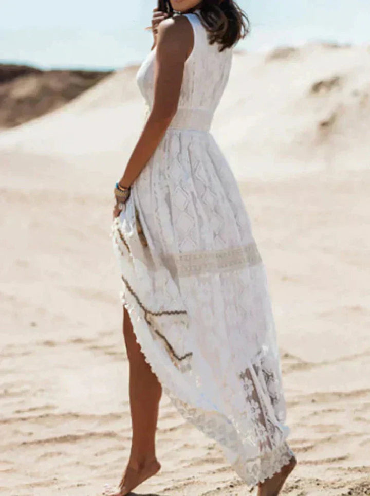 Women's Sleeveless Lace Maxi Dress