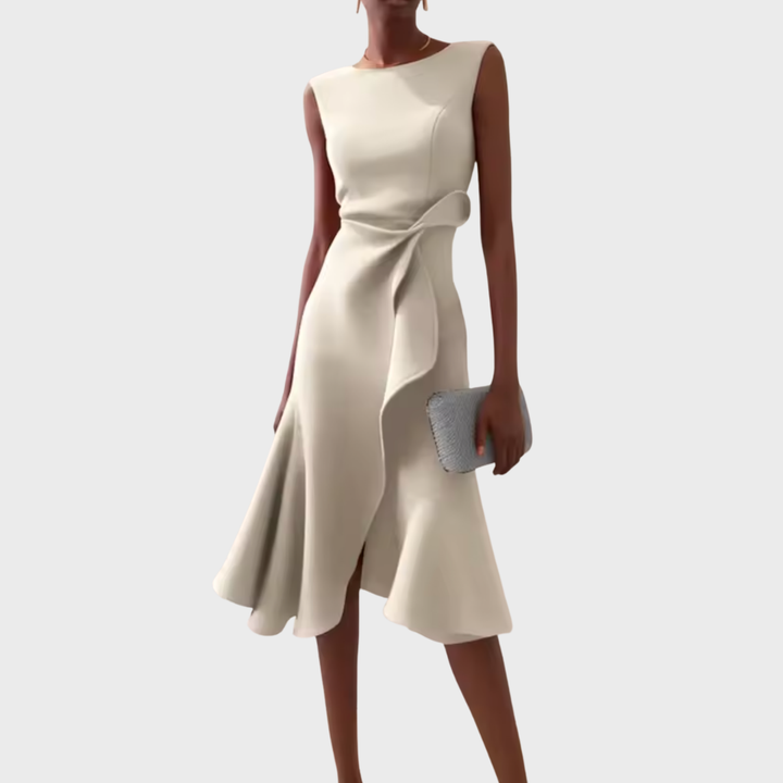 Women's Sleeveless Wrap Midi Dress