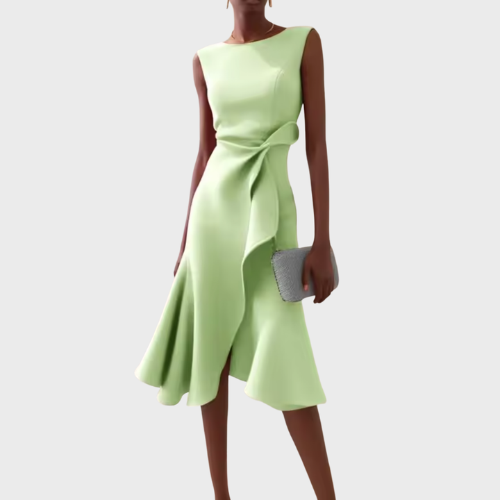 Women's Sleeveless Wrap Midi Dress