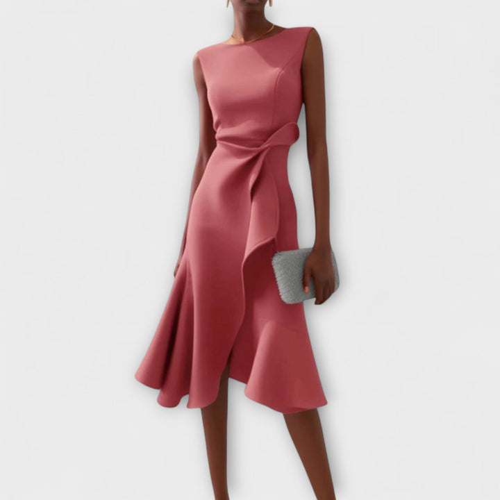 Women's Sleeveless Wrap Midi Dress