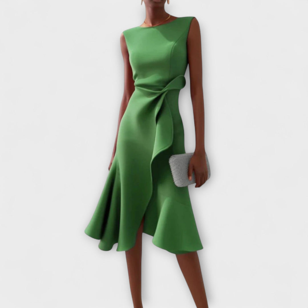 Women's Sleeveless Wrap Midi Dress