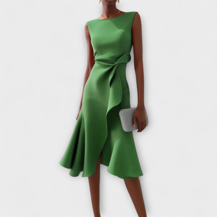 Women's Sleeveless Wrap Midi Dress