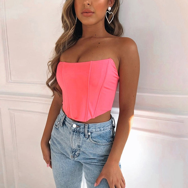 Women's Strapless Corset Top