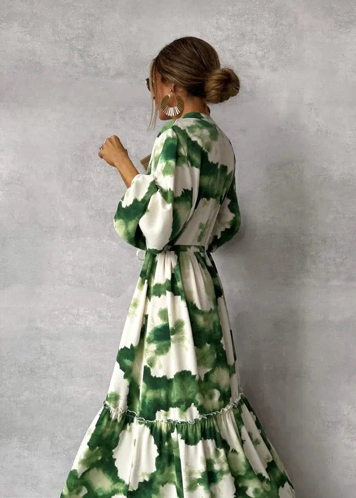 Women's Tie Waist Maxi Dress
