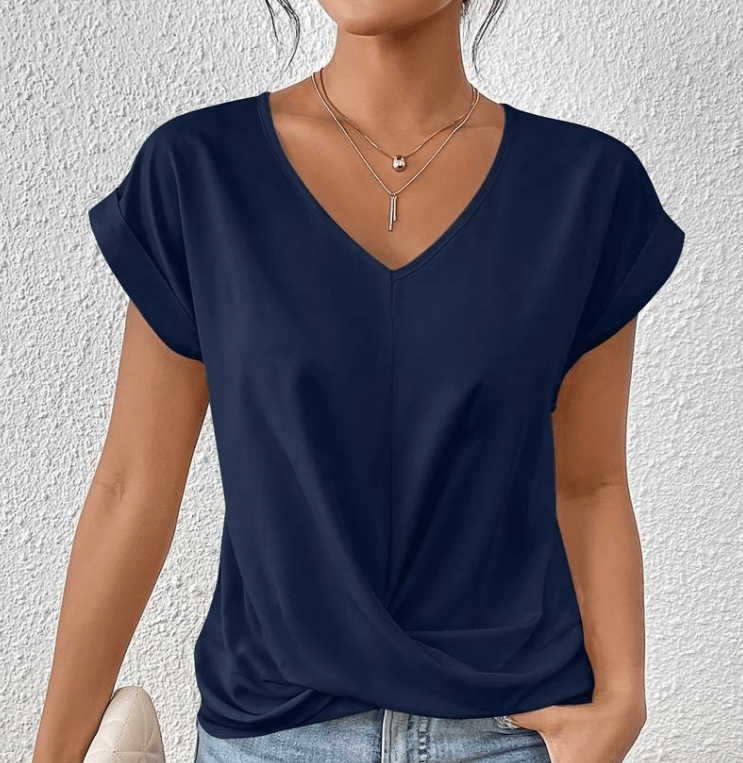 Women's Twist Front V-Neck Top