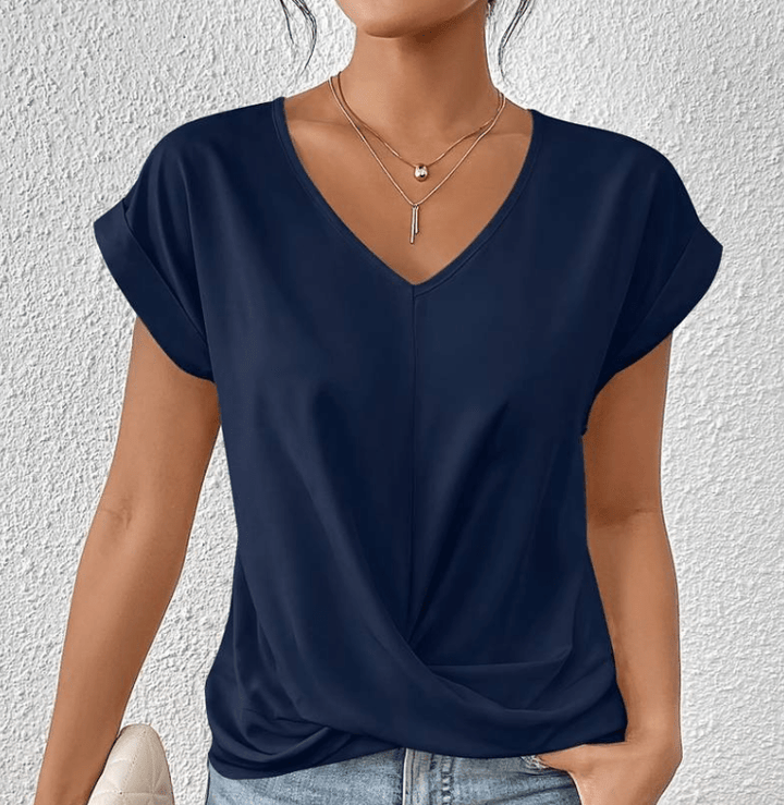 Women's Twist Front V-Neck Top
