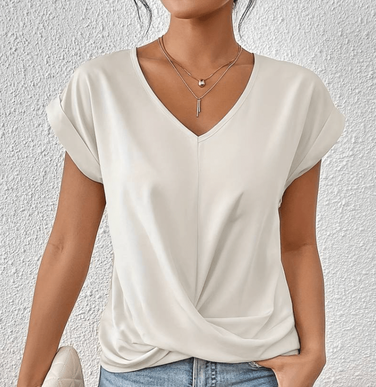 Women's Twist Front V-Neck Top